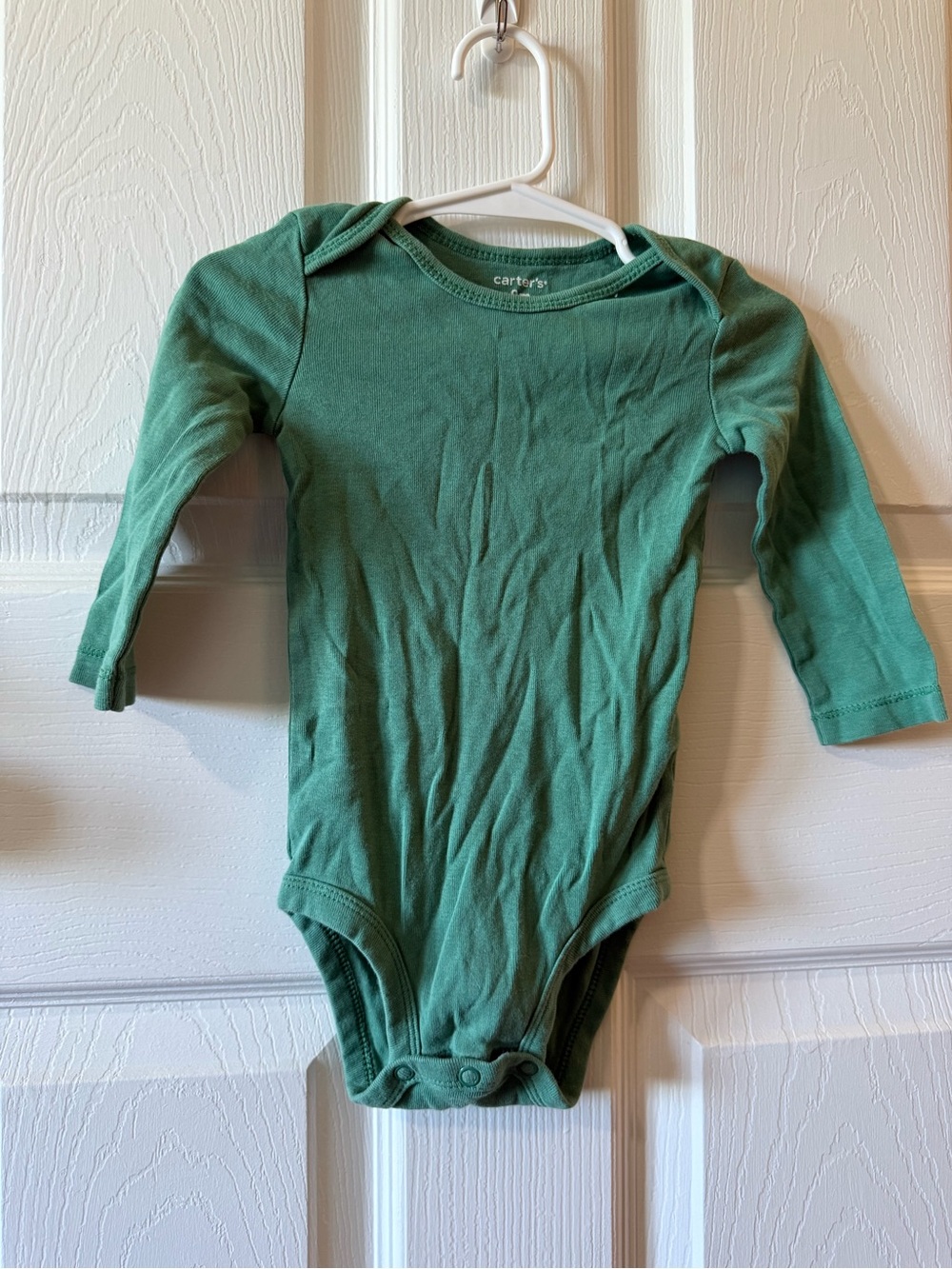 Carter's 9M Green Long-Sleeve Baby One-Piece Bodysuit